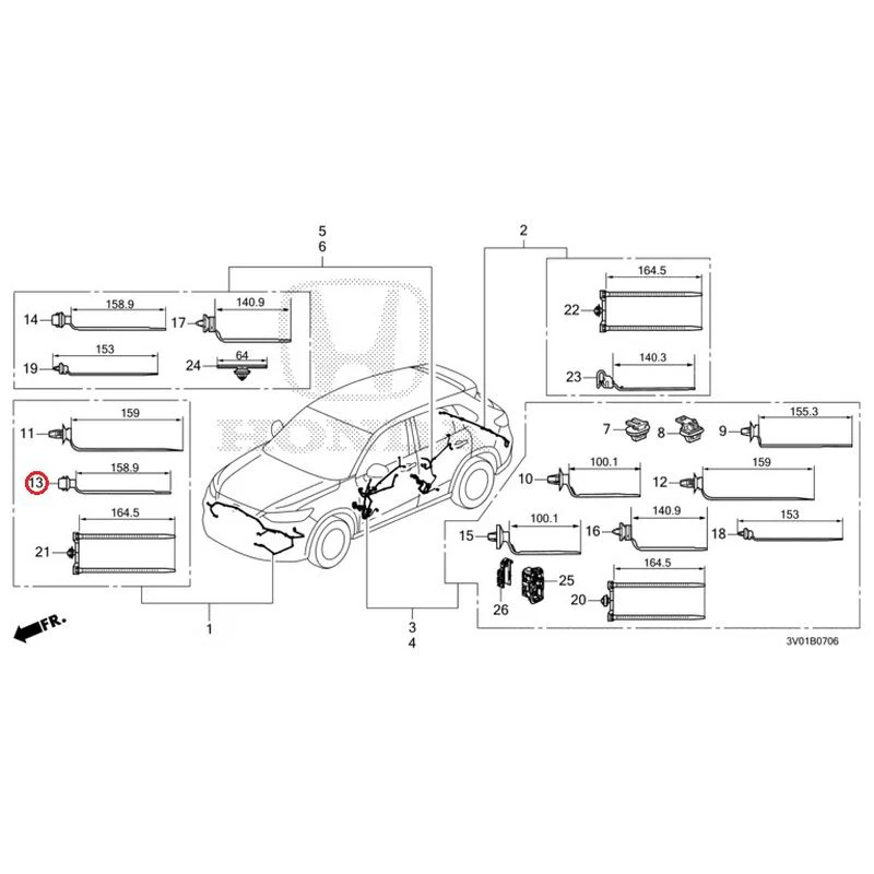 [NEW] JDM HONDA ZR-V RZ3 2023 Wire Harnesses (7) GENUINE OEM - Image 14