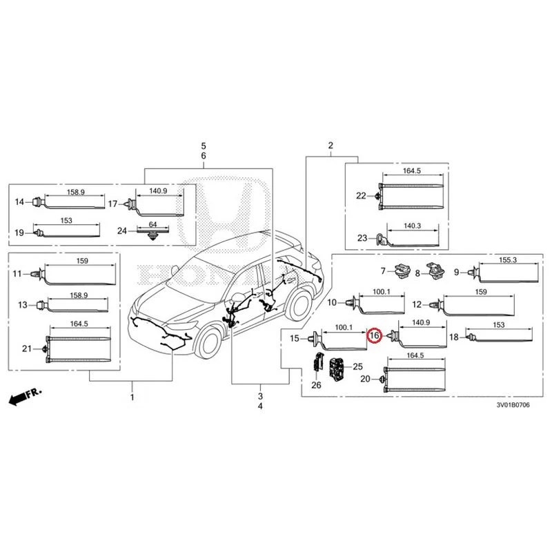 [NEW] JDM HONDA ZR-V RZ3 2023 Wire Harnesses (7) GENUINE OEM - Image 17