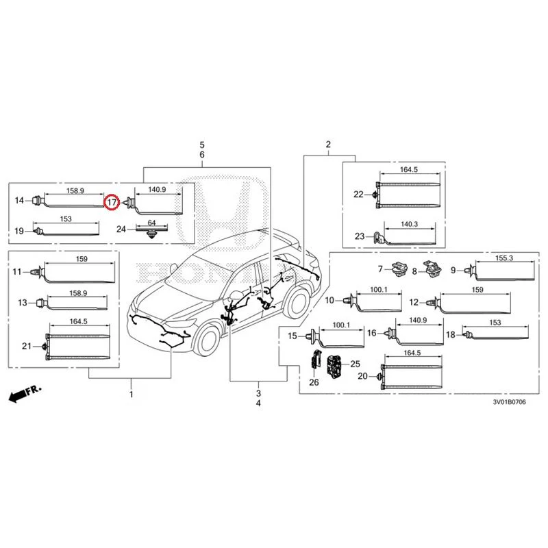 [NEW] JDM HONDA ZR-V RZ3 2023 Wire Harnesses (7) GENUINE OEM - Image 18