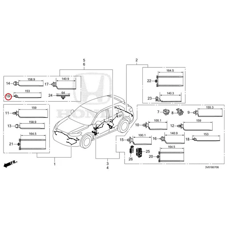 [NEW] JDM HONDA ZR-V RZ3 2023 Wire Harnesses (7) GENUINE OEM - Image 20