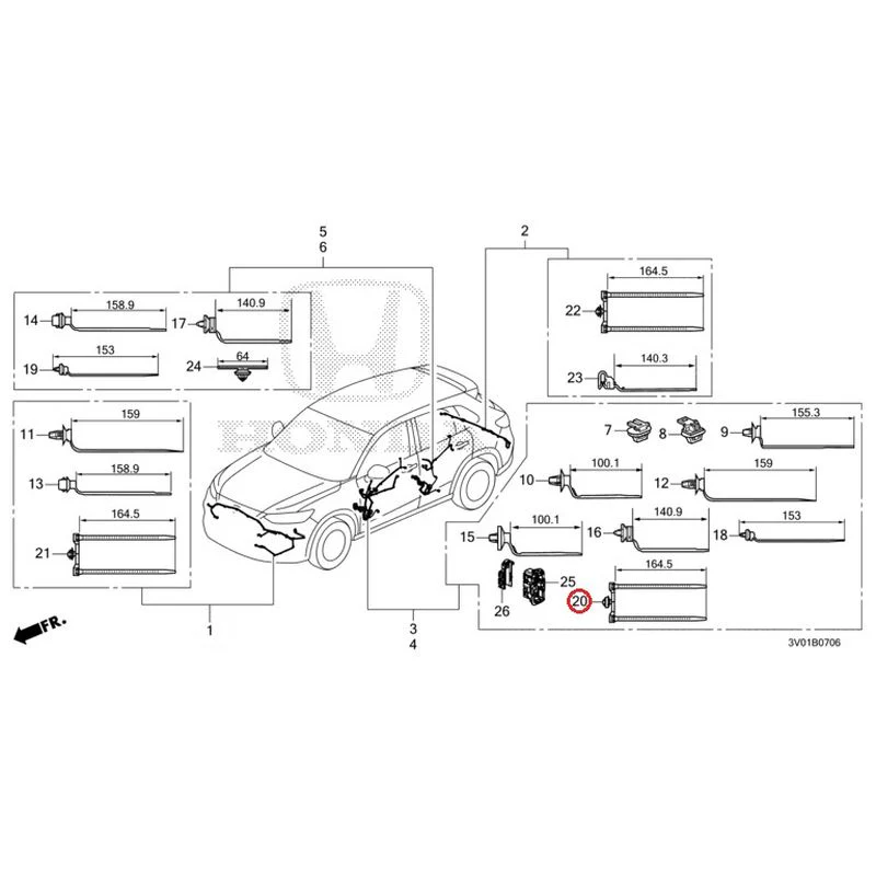 [NEW] JDM HONDA ZR-V RZ3 2023 Wire Harnesses (7) GENUINE OEM - Image 21