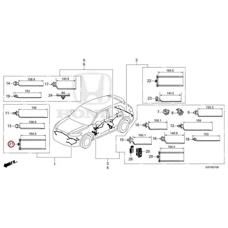 [NEW] JDM HONDA ZR-V RZ3 2023 Wire Harnesses (7) GENUINE OEM - Image 22