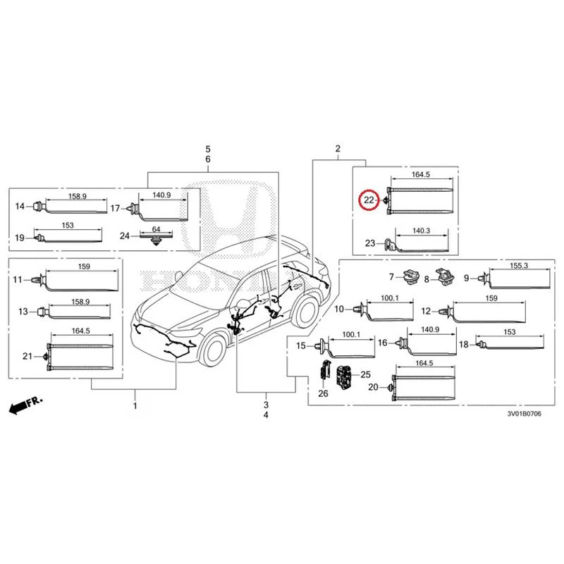 [NEW] JDM HONDA ZR-V RZ3 2023 Wire Harnesses (7) GENUINE OEM - Image 23