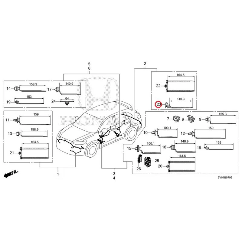 [NEW] JDM HONDA ZR-V RZ3 2023 Wire Harnesses (7) GENUINE OEM - Image 24