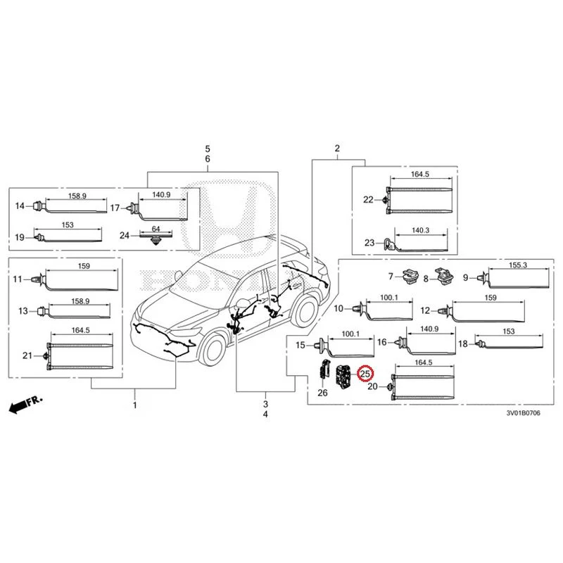 [NEW] JDM HONDA ZR-V RZ3 2023 Wire Harnesses (7) GENUINE OEM - Image 26