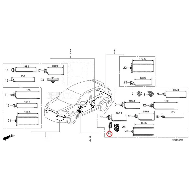 [NEW] JDM HONDA ZR-V RZ3 2023 Wire Harnesses (7) GENUINE OEM - Image 27