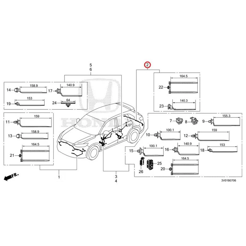 [NEW] JDM HONDA ZR-V RZ3 2023 Wire Harnesses (7) GENUINE OEM - Image 3