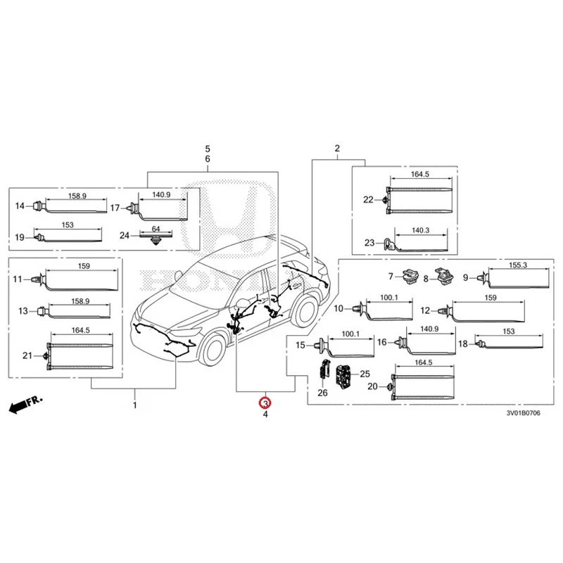 [NEW] JDM HONDA ZR-V RZ3 2023 Wire Harnesses (7) GENUINE OEM - Image 4