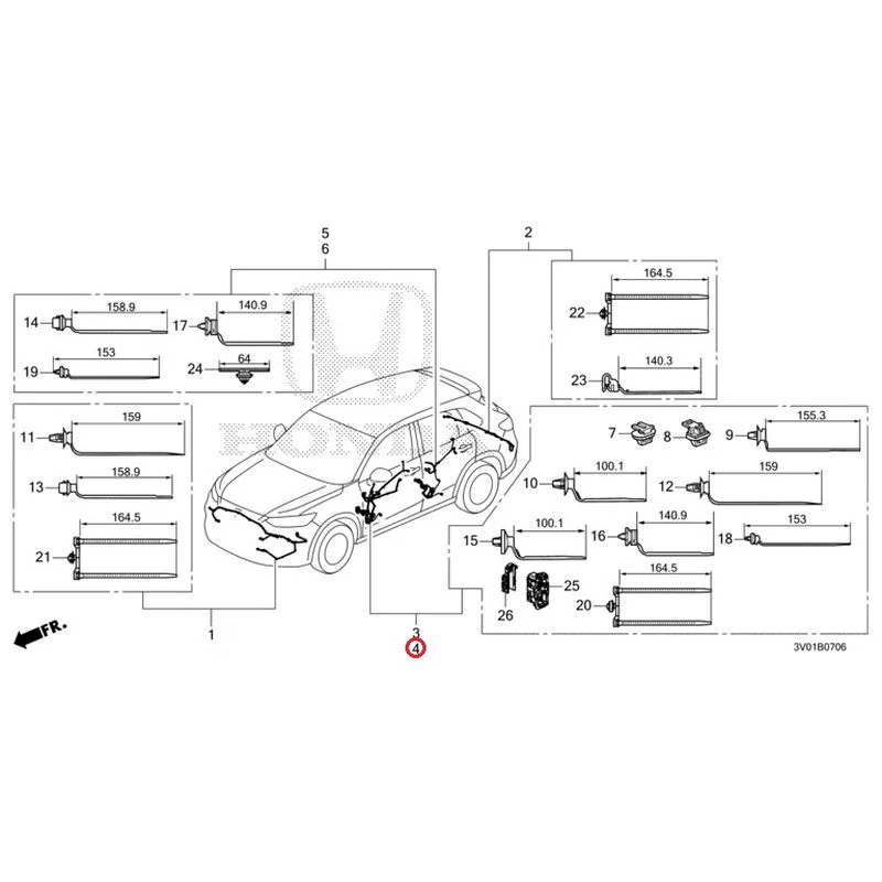 [NEW] JDM HONDA ZR-V RZ3 2023 Wire Harnesses (7) GENUINE OEM - Image 5