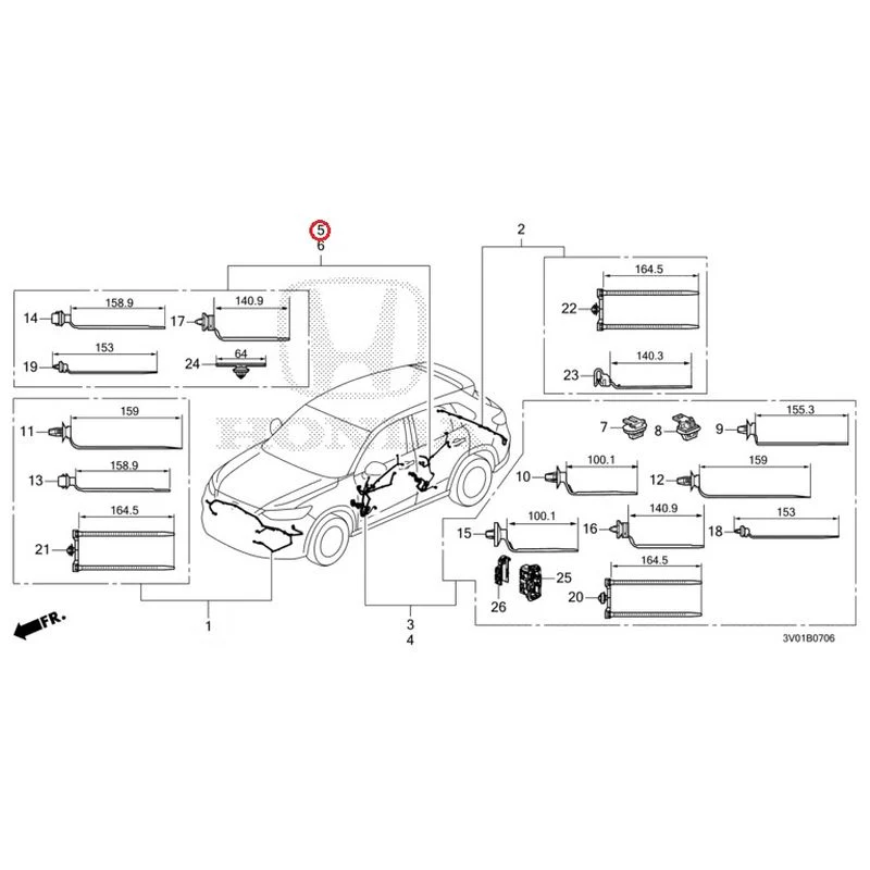 [NEW] JDM HONDA ZR-V RZ3 2023 Wire Harnesses (7) GENUINE OEM - Image 6