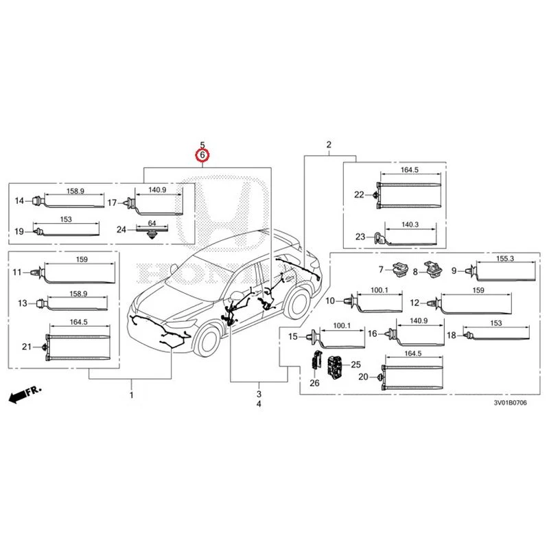[NEW] JDM HONDA ZR-V RZ3 2023 Wire Harnesses (7) GENUINE OEM - Image 7