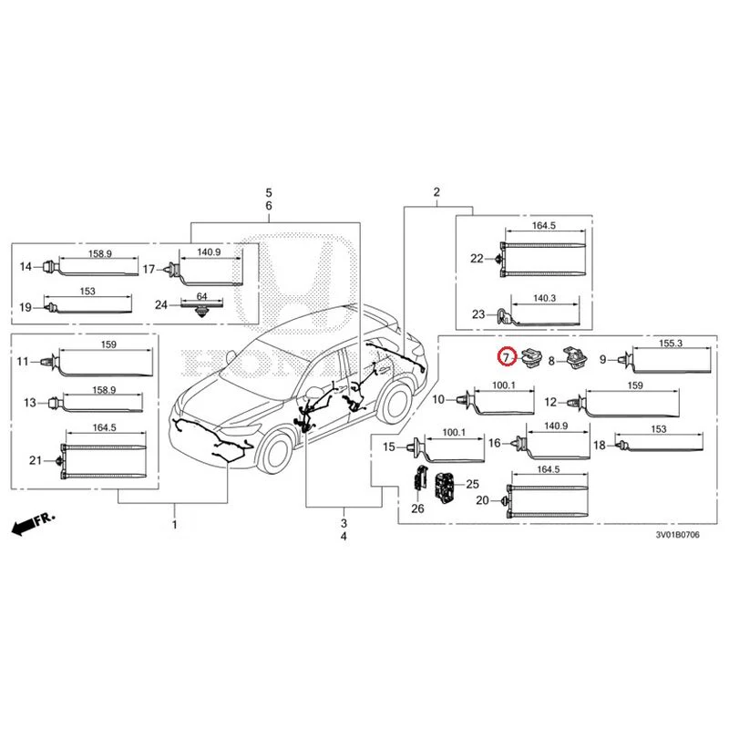 [NEW] JDM HONDA ZR-V RZ3 2023 Wire Harnesses (7) GENUINE OEM - Image 8