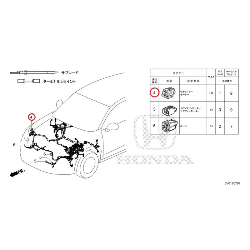 [NEW] JDM HONDA ZR-V RZ3 2023 Electrical Connector (Front) GENUINE OEM - Image 5