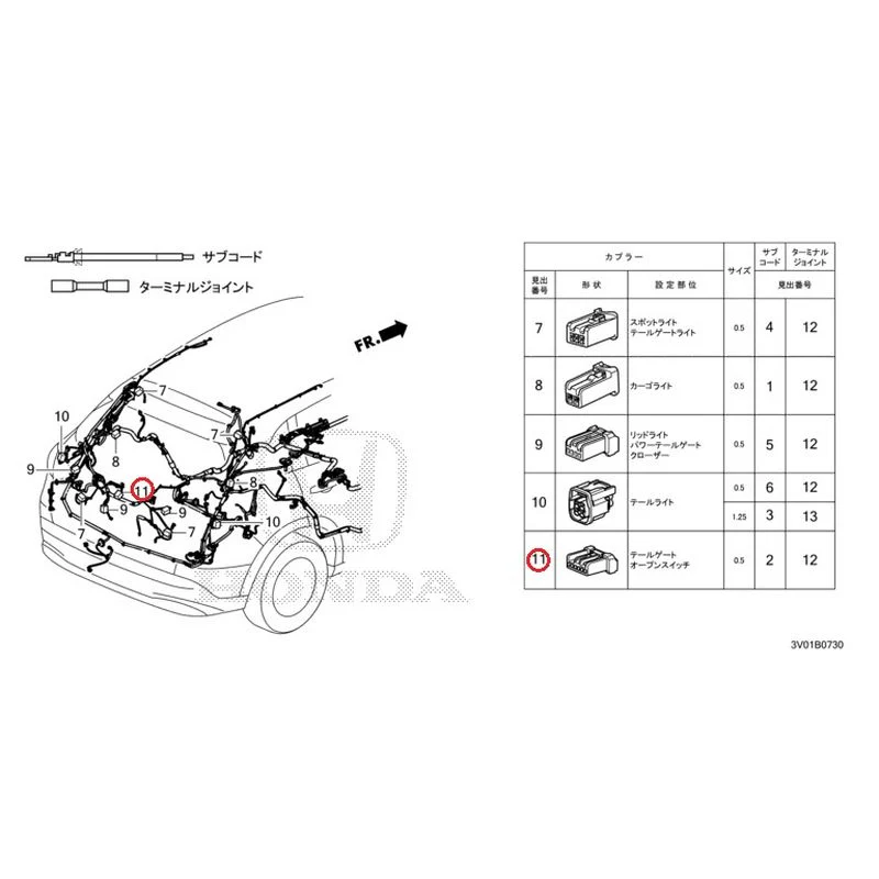 [NEW] JDM HONDA ZR-V RZ3 2023 Electrical Connector (Rear) GENUINE OEM - Image 12