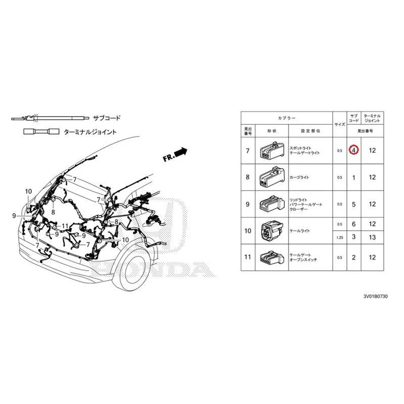 [NEW] JDM HONDA ZR-V RZ3 2023 Electrical Connector (Rear) GENUINE OEM - Image 5
