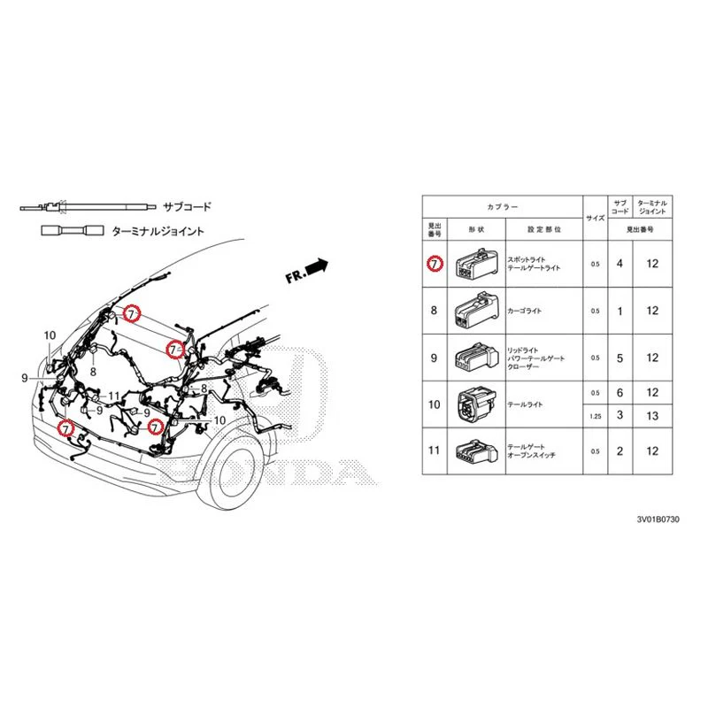 [NEW] JDM HONDA ZR-V RZ3 2023 Electrical Connector (Rear) GENUINE OEM - Image 8