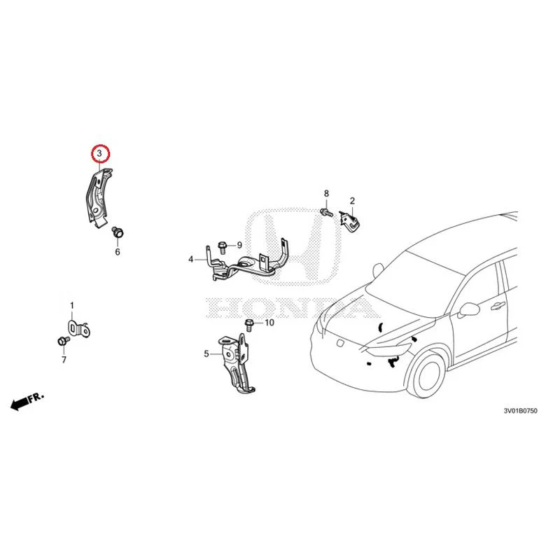 [NEW] JDM HONDA ZR-V RZ3 2023 Wiring Harness Bracket GENUINE OEM - Image 4