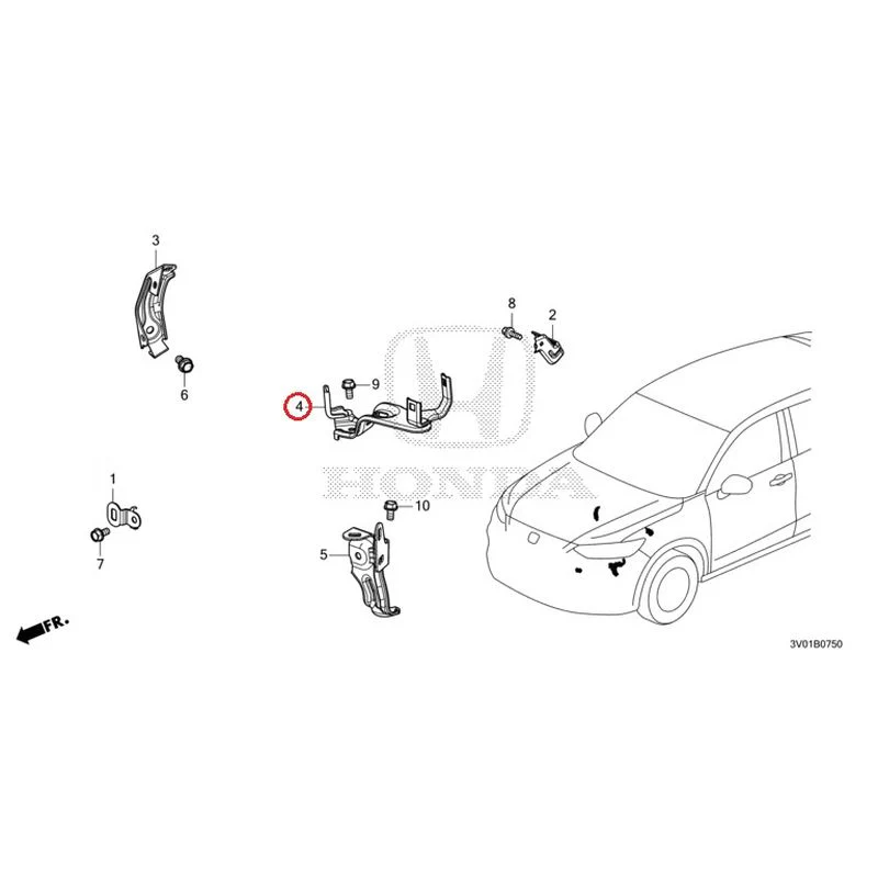 [NEW] JDM HONDA ZR-V RZ3 2023 Wiring Harness Bracket GENUINE OEM - Image 5