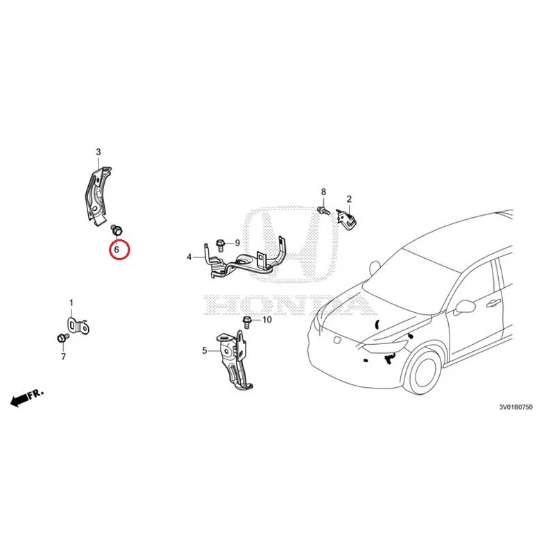 [NEW] JDM HONDA ZR-V RZ3 2023 Wiring Harness Bracket GENUINE OEM - Image 7