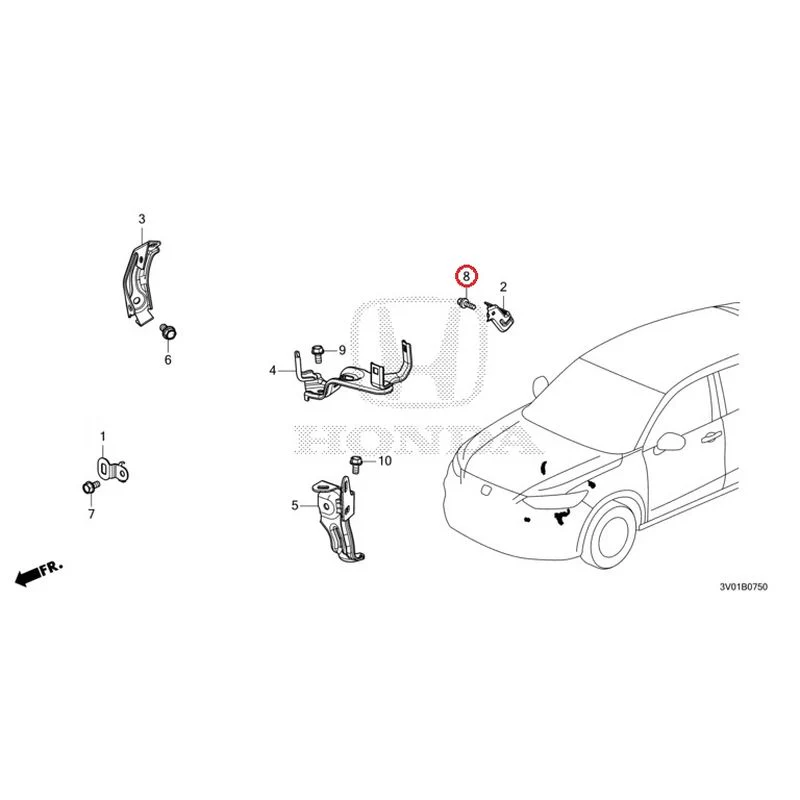 [NEW] JDM HONDA ZR-V RZ3 2023 Wiring Harness Bracket GENUINE OEM - Image 9
