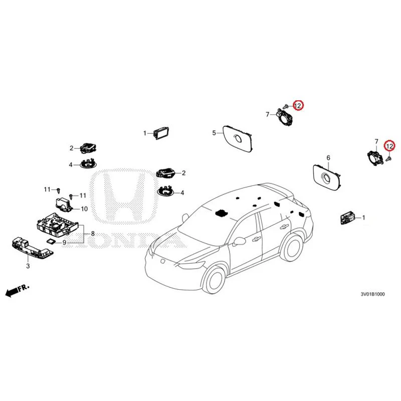 [NEW] JDM HONDA ZR-V RZ3 2023 Interior Lights GENUINE OEM - Image 13
