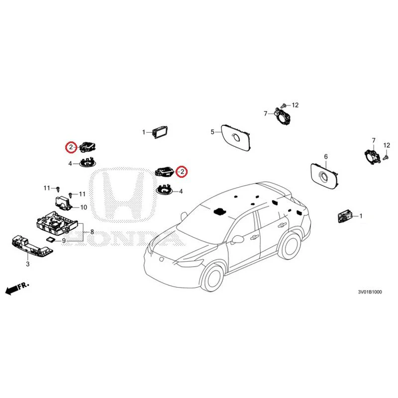 [NEW] JDM HONDA ZR-V RZ3 2023 Interior Lights GENUINE OEM - Image 3