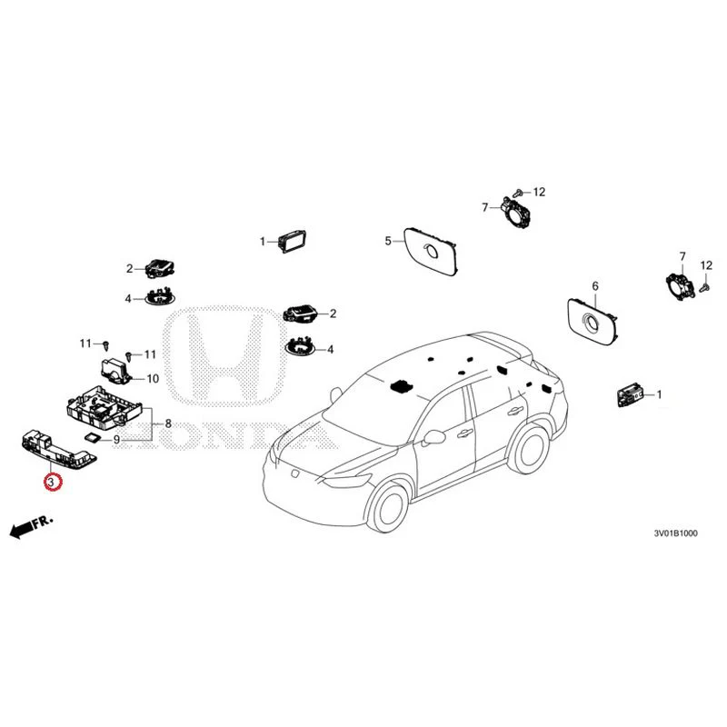 [NEW] JDM HONDA ZR-V RZ3 2023 Interior Lights GENUINE OEM - Image 4