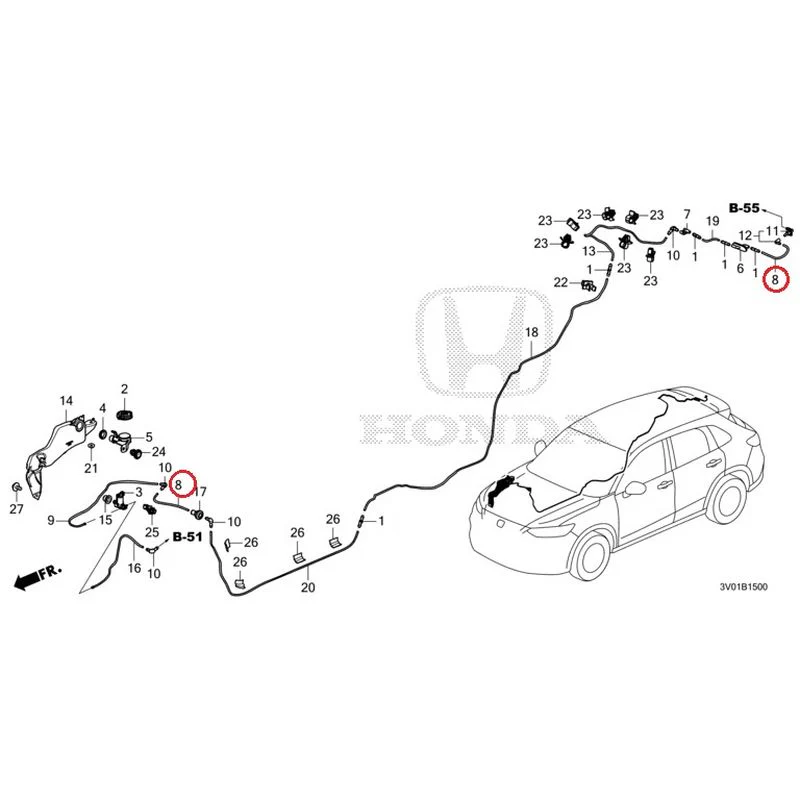 [NEW] JDM HONDA ZR-V RZ3 2023 Windshield Washer GENUINE OEM - Image 9