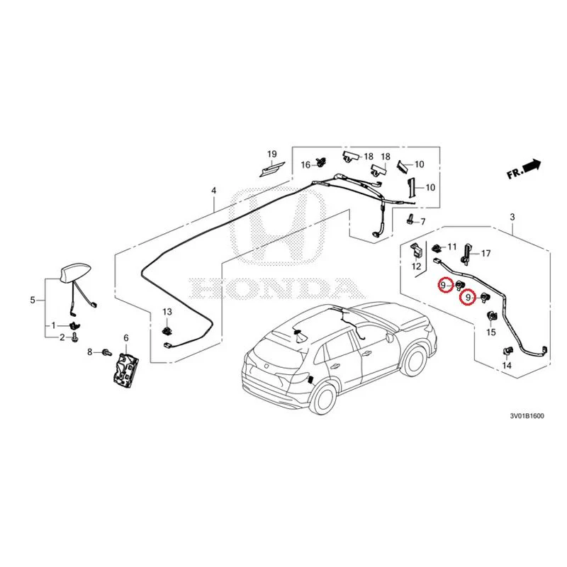[NEW] JDM HONDA ZR-V RZ3 2023 Antenna GENUINE OEM - Image 16