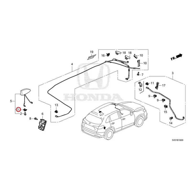 [NEW] JDM HONDA ZR-V RZ3 2023 Antenna GENUINE OEM - Image 2