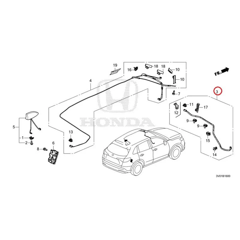 [NEW] JDM HONDA ZR-V RZ3 2023 Antenna GENUINE OEM - Image 4
