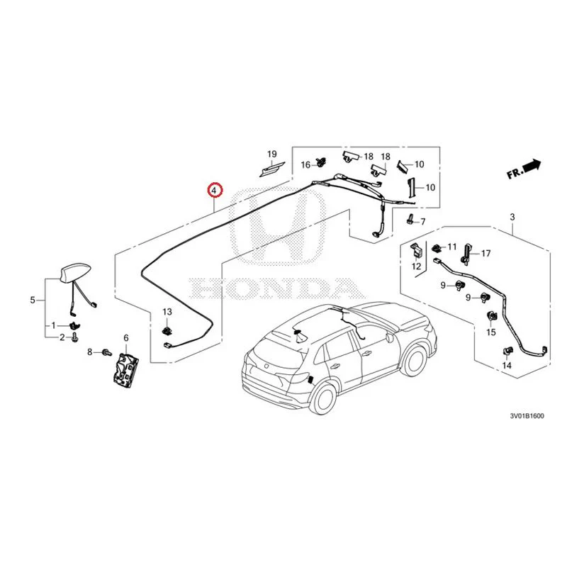 [NEW] JDM HONDA ZR-V RZ3 2023 Antenna GENUINE OEM - Image 5