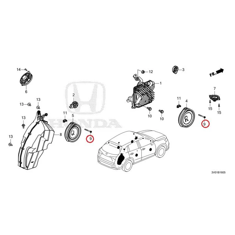 [NEW] JDM HONDA ZR-V RZ3 2023 Speakers GENUINE OEM - Image 10