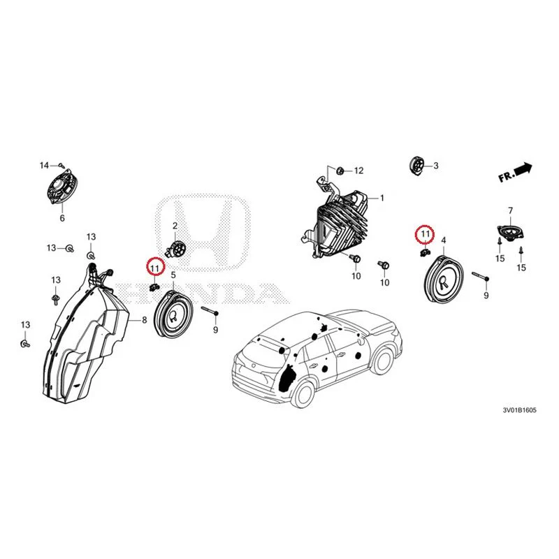 [NEW] JDM HONDA ZR-V RZ3 2023 Speakers GENUINE OEM - Image 12