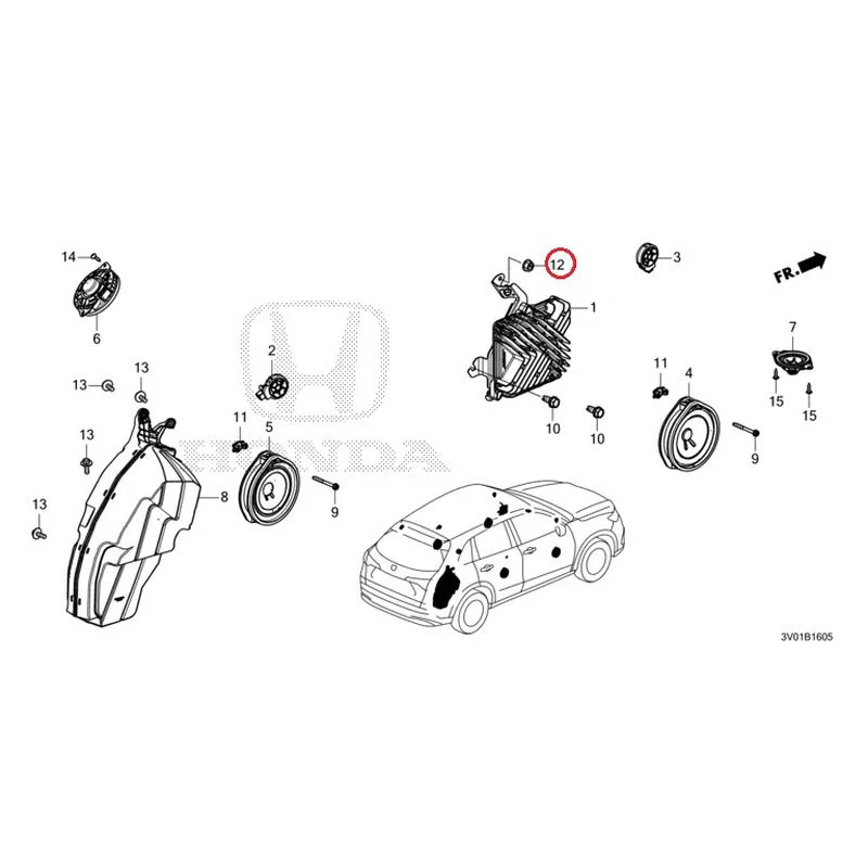 [NEW] JDM HONDA ZR-V RZ3 2023 Speakers GENUINE OEM - Image 13
