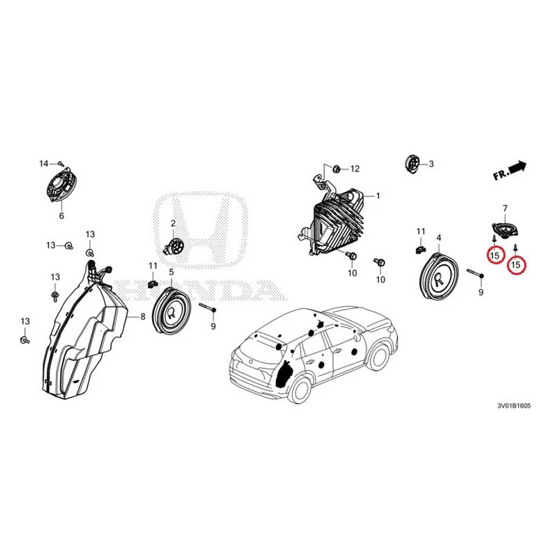 [NEW] JDM HONDA ZR-V RZ3 2023 Speakers GENUINE OEM - Image 16