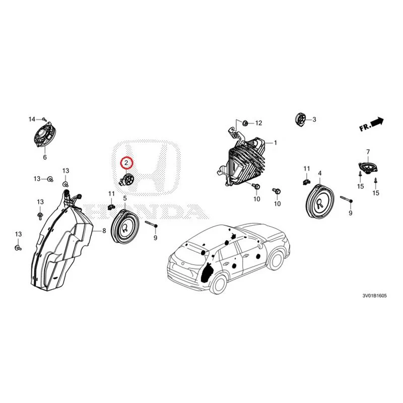 [NEW] JDM HONDA ZR-V RZ3 2023 Speakers GENUINE OEM - Image 3