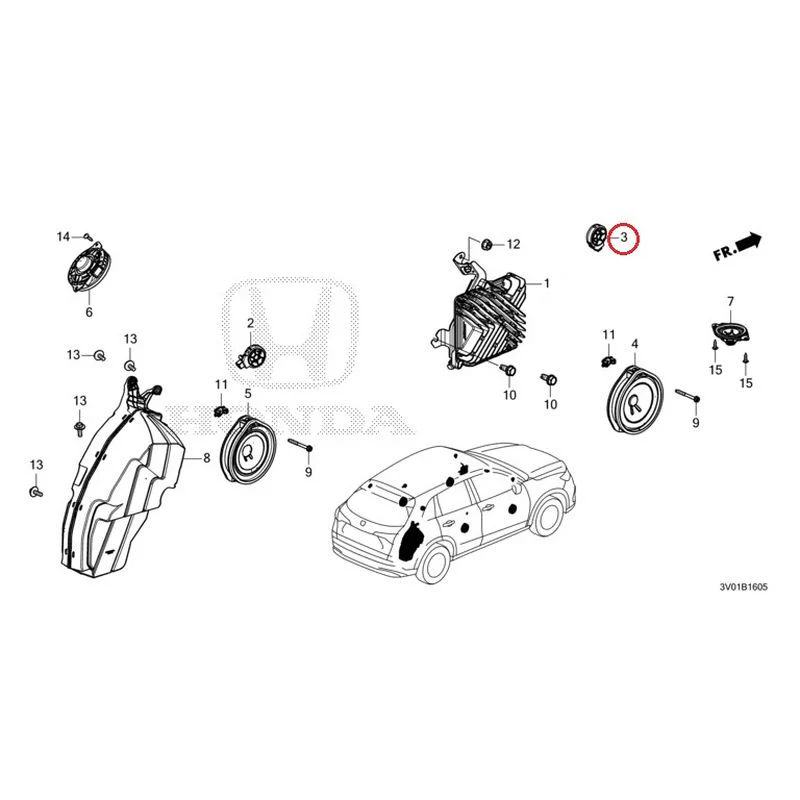 [NEW] JDM HONDA ZR-V RZ3 2023 Speakers GENUINE OEM - Image 4