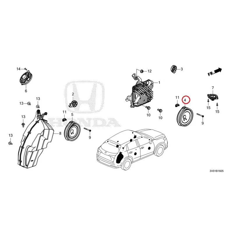 [NEW] JDM HONDA ZR-V RZ3 2023 Speakers GENUINE OEM - Image 5