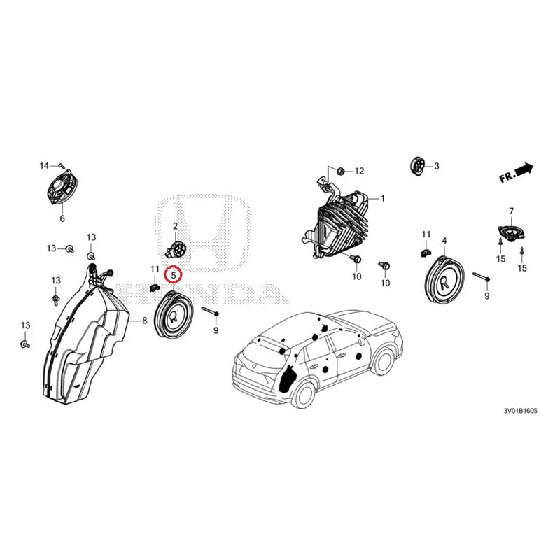 [NEW] JDM HONDA ZR-V RZ3 2023 Speakers GENUINE OEM - Image 6