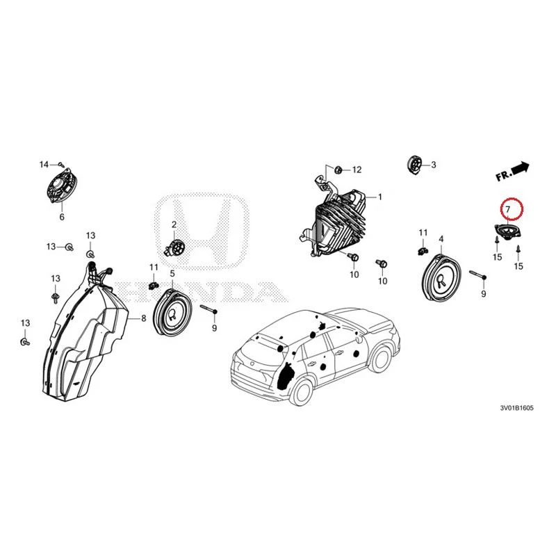 [NEW] JDM HONDA ZR-V RZ3 2023 Speakers GENUINE OEM - Image 8