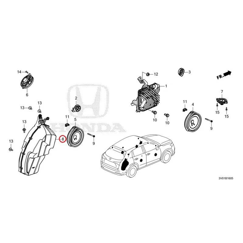 [NEW] JDM HONDA ZR-V RZ3 2023 Speakers GENUINE OEM - Image 9