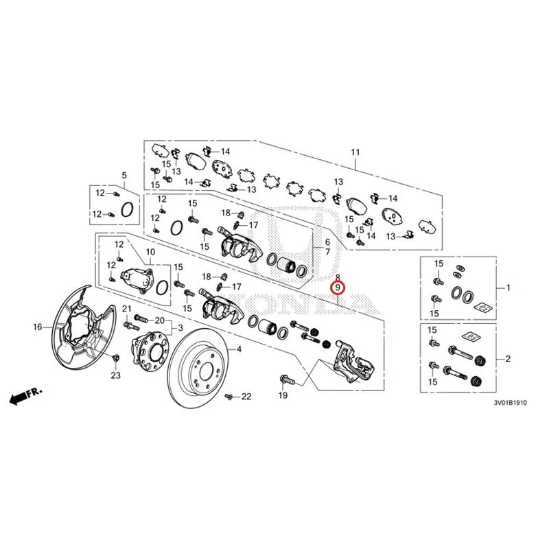[NEW] JDM HONDA ZR-V RZ3 2023 Rear Brake GENUINE OEM - Image 10