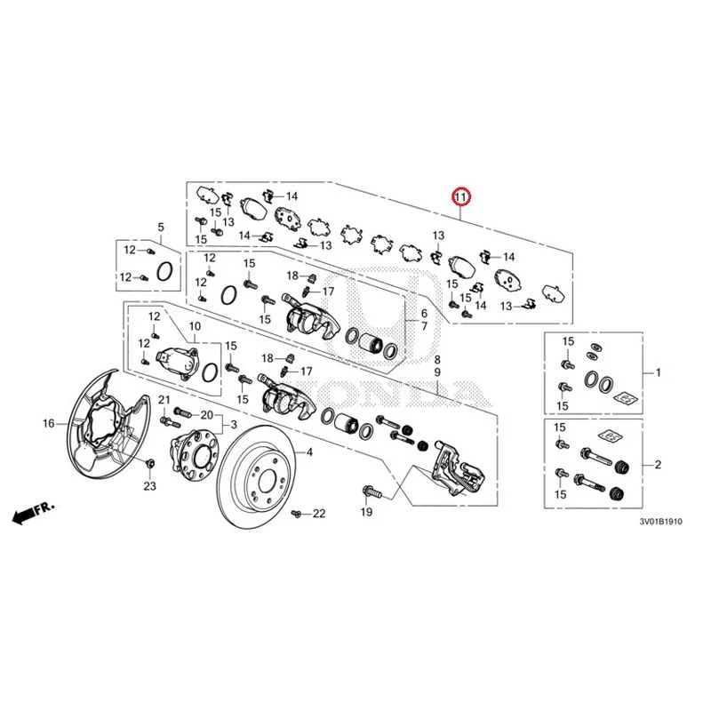 [NEW] JDM HONDA ZR-V RZ3 2023 Rear Brake GENUINE OEM - Image 12