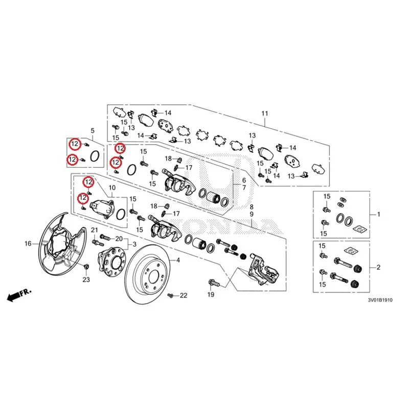 [NEW] JDM HONDA ZR-V RZ3 2023 Rear Brake GENUINE OEM - Image 13