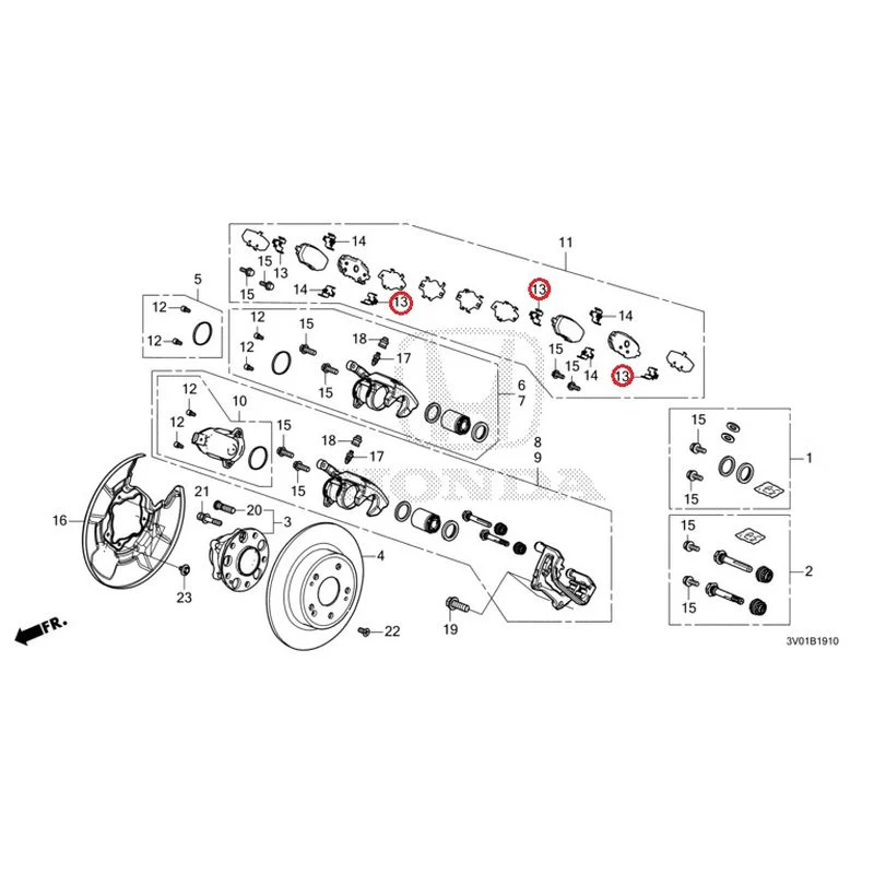 [NEW] JDM HONDA ZR-V RZ3 2023 Rear Brake GENUINE OEM - Image 14