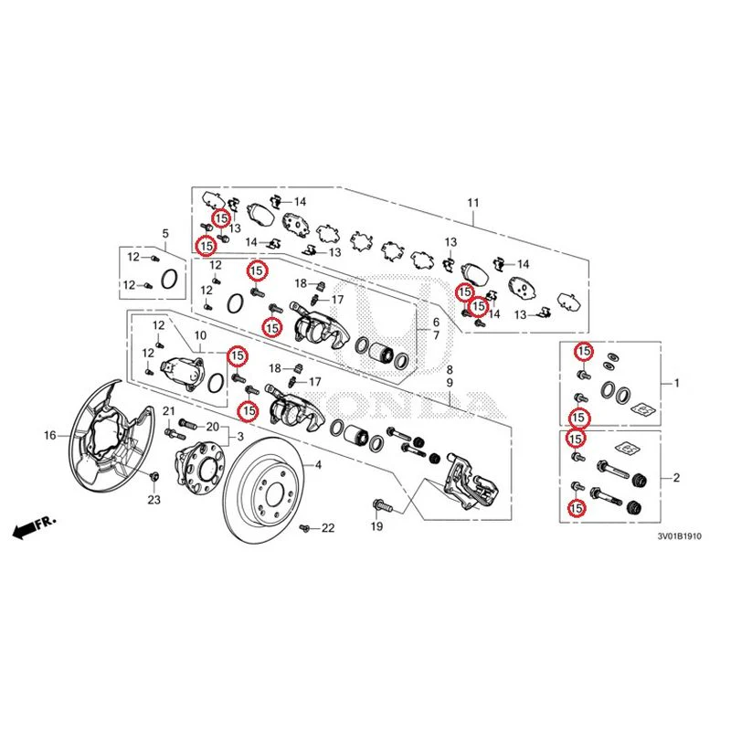 [NEW] JDM HONDA ZR-V RZ3 2023 Rear Brake GENUINE OEM - Image 16