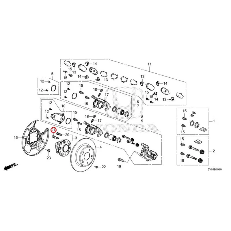 [NEW] JDM HONDA ZR-V RZ3 2023 Rear Brake GENUINE OEM - Image 25