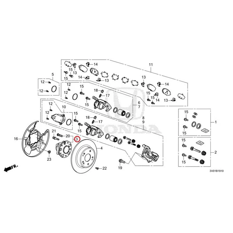 [NEW] JDM HONDA ZR-V RZ3 2023 Rear Brake GENUINE OEM - Image 4