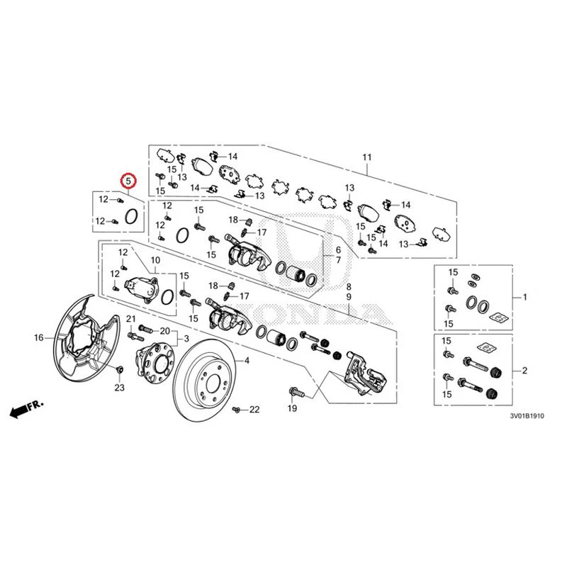 [NEW] JDM HONDA ZR-V RZ3 2023 Rear Brake GENUINE OEM - Image 6